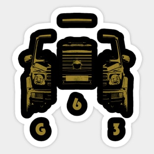 G63 g class simple gold sketch Sticker